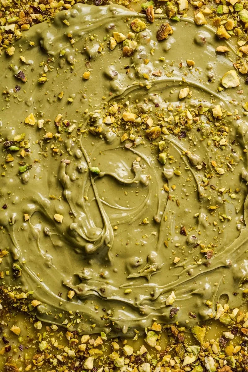 Pistacho y chocolate blanco